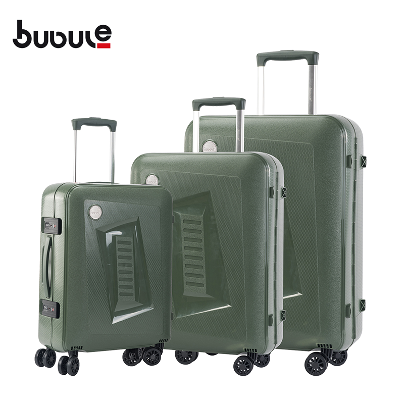 BUBULE PL 3 PCS Popular Spinner Lock Suitcase for Travel Wheeled Trolley Set