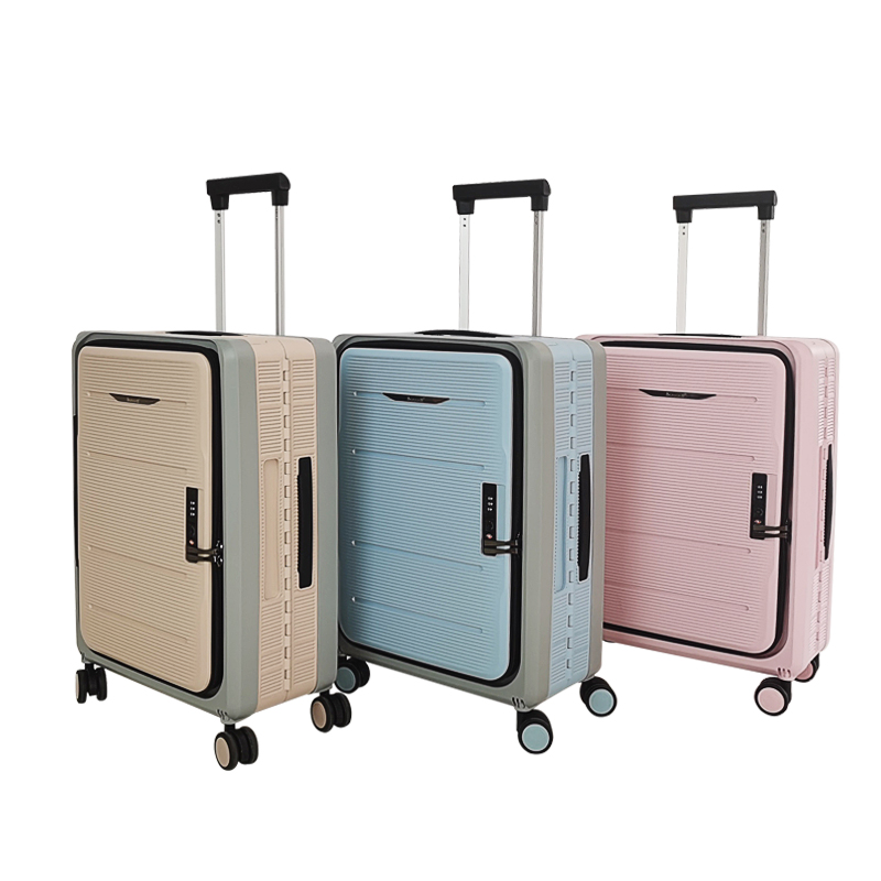 BUBULE ZD Custom PP Carry on High Quality Folding Rolling Trolley Luggage Travel Hard Suitcase with Wheels