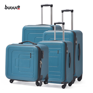 BUBULE PPL02B Manufacturer 4 PCS Zipper Travel Bag Luggage Sets PP Spinner Trolley Suitcase