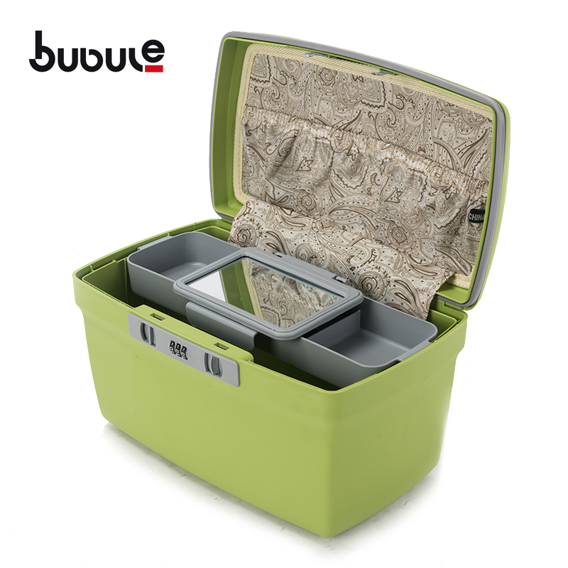 BUBULE BC06 12" 14'' Mirrored PP Cosmetic Box Bags 2 PCS Women Makeup Case Set