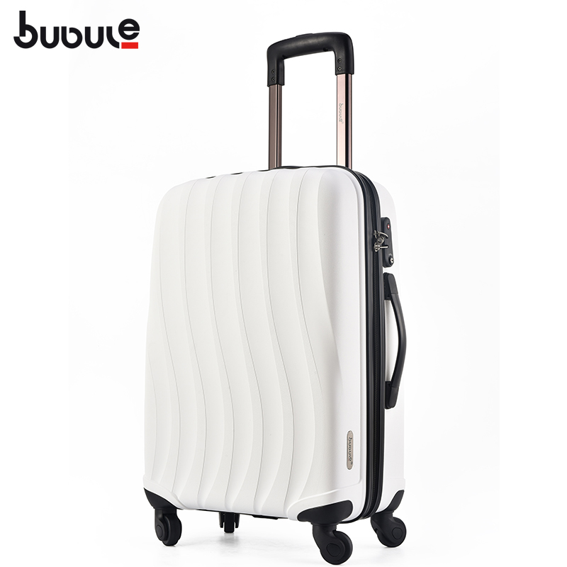 BUBULE 3PCS Fashion Zipper Luggage Set Waterproof Spinner Trolley Suitcase
