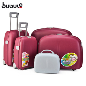 BUBULE 5pcs OEM PP Spinner Trolley Luggage Set Wheeled Suitcase