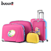BUBULE OEM PP 5pcs Cheap Spinner Trolley Luggage Set Wheeled Suitcase