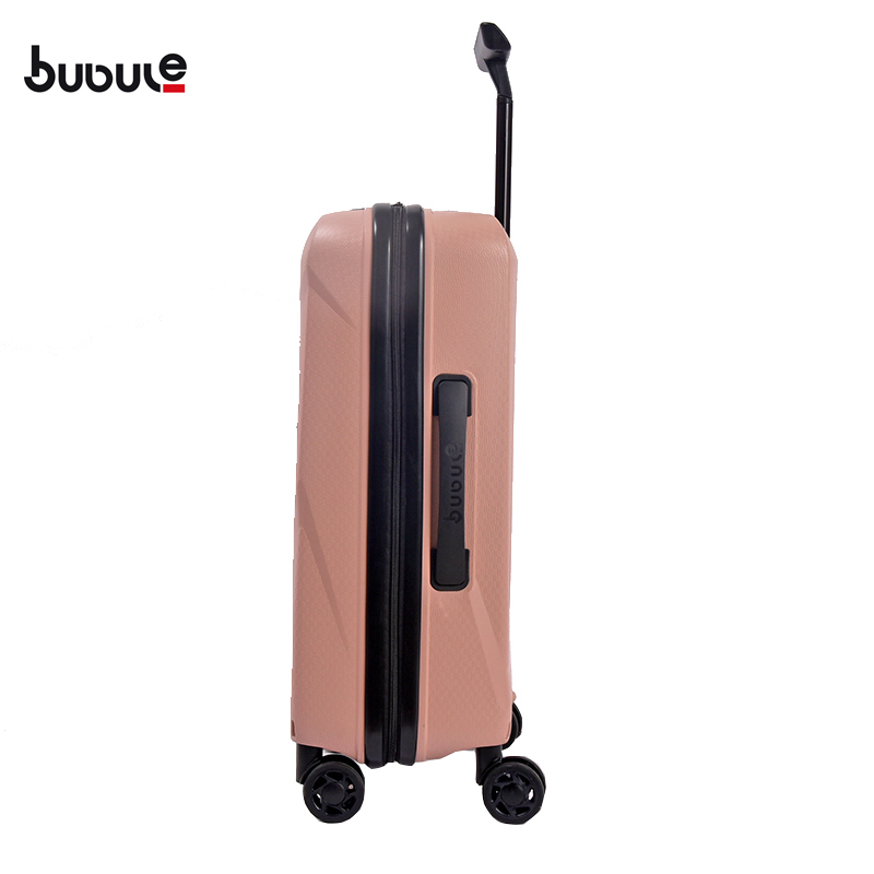 BUBULE 3PCS PP Hard Case Luggage Set Full Lining Travel Zipper Trolley Bag Suitcase